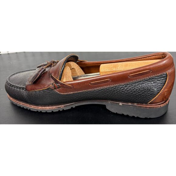 Allen Edmonds Nashua Loafers Size 11D Kiltie Tassel Black Brown Leather Shoes main image 12